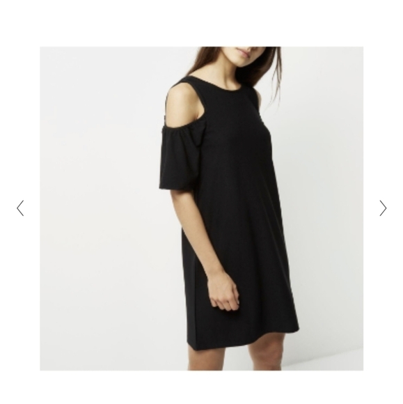 ZARA Trafaluc Cold Shoulder LBD A Line Dress S - Picture 2 of 16